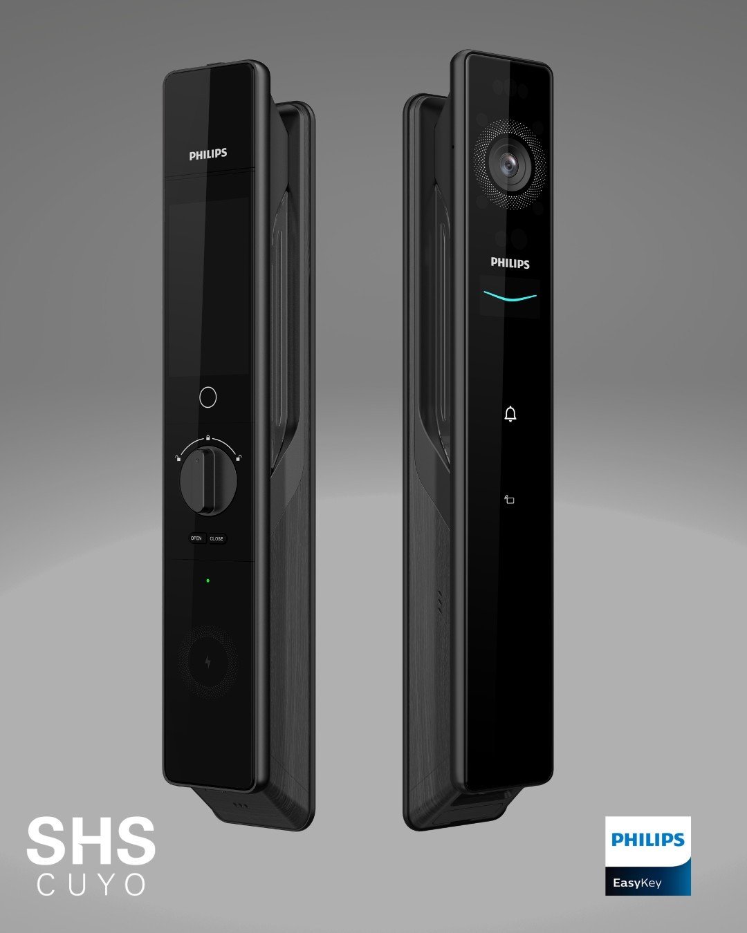 Cerradura digital Philips DDL902-MFVP-11HWS ultra alta gama con reconocimiento facial 3D y videoportero