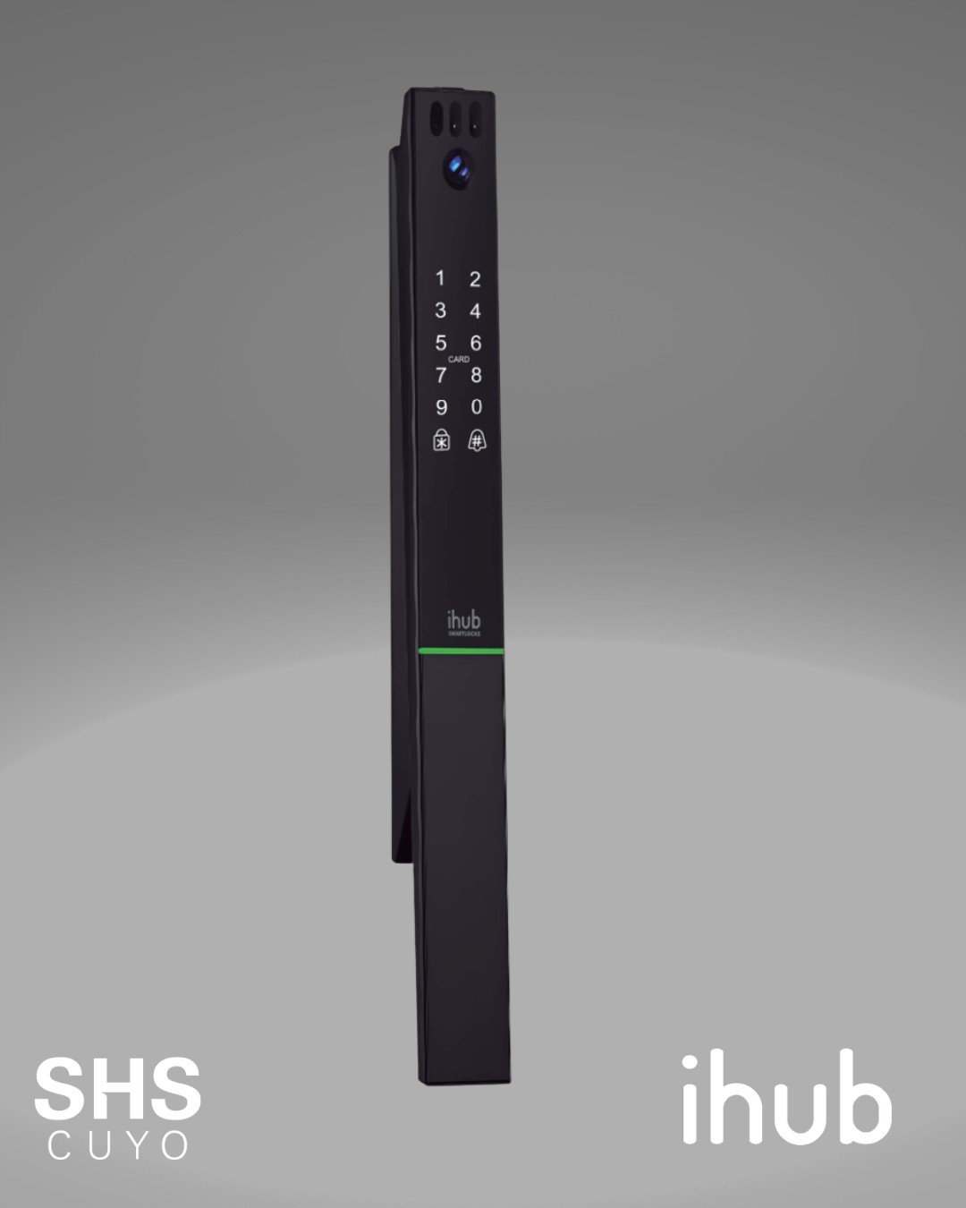 Cerradura digital ihub SHM-VP60FVP con reconocimiento facial para aluminio