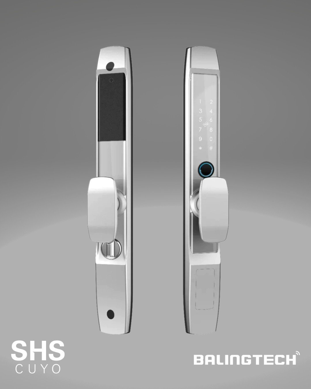 Cerradura digital Keyplus T8 silver con huella digital y clave numérica